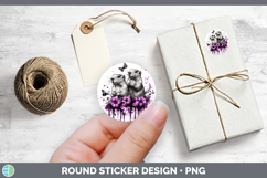 GorgeousAnimals Purple Drips Stickers design.
