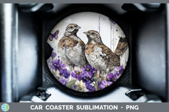 GorgeousAnimals Purple Drips Car Coaster design.