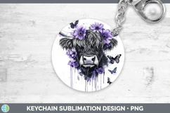 GorgeousAnimals Purple Drips Keychain design.