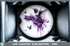 GorgeousAnimals Purple Drips Car Coaster design.