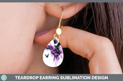 GorgeousAnimals Purple Drips Teardrop Earrings design.