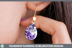 GorgeousAnimals Purple Drips Teardrop Earrings design.