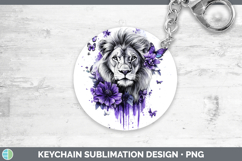 GorgeousAnimals Purple Drips Keychain design.