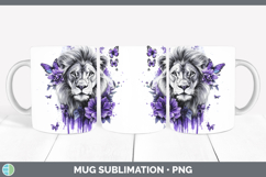 GorgeousAnimals Purple Drips Mug Wrap design.