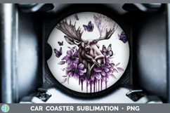 GorgeousAnimals Purple Drips Car Coaster design.