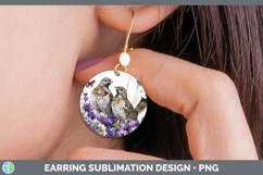 GorgeousAnimals Purple Drips Round Earrings design.