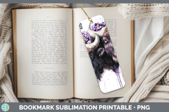 GorgeousAnimals Purple Drips Bookmark design.