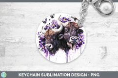 GorgeousAnimals Purple Drips Keychain design.