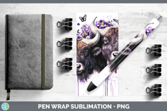 GorgeousAnimals Purple Drips Pen Wrap design.