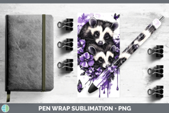 GorgeousAnimals Purple Drips Pen Wrap design.