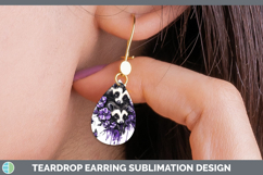 GorgeousAnimals Purple Drips Teardrop Earrings design.