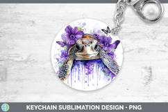 GorgeousAnimals Purple Drips Keychain design.