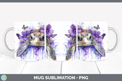 GorgeousAnimals Purple Drips Mug Wrap design.