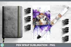 GorgeousAnimals Purple Drips Pen Wrap design.