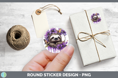GorgeousAnimals Purple Drips Stickers design.