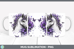 GorgeousAnimals Purple Drips Mug Wrap design.