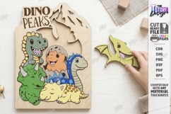 Cute Dino Wooden Puzzle for Kids Laser Cut | Montessori Toy Product Image 1