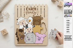 Cute Farm Animals Puzzle for Kids Laser Cut | Montessori Toy Product Image 1