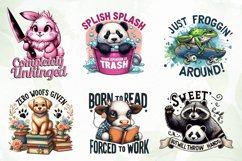 Funny Animals Quotes Sublimation Clipart Product Image 4