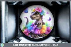 GorgeousAnimals Rainbow Summer Car Coaster design.
