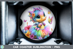 GorgeousAnimals Rainbow Summer Car Coaster design.