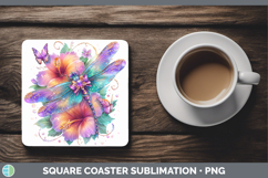 GorgeousAnimals Rainbow Summer Square Coaster design.