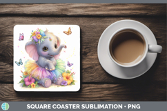 GorgeousAnimals Rainbow Summer Square Coaster design.