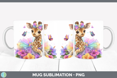 GorgeousAnimals Rainbow Summer Mug Wrap design.