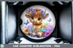 GorgeousAnimals Rainbow Summer Car Coaster design.