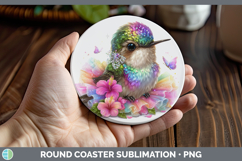 GorgeousAnimals Rainbow Summer Round Coaster design.