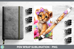 GorgeousAnimals Rainbow Summer Pen Wrap design.