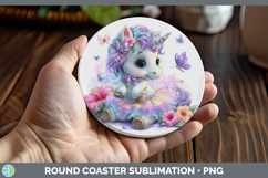 GorgeousAnimals Rainbow Summer Round Coaster design.
