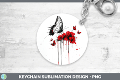 GorgeousAnimals Red Drips Keychain design.