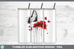GorgeousAnimals Red Drips Tumbler design.