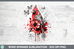 GorgeousAnimals Red Drips Wind Spinner design.