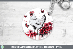 GorgeousAnimals Red Drips Keychain design.