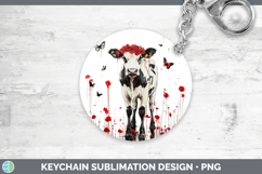 GorgeousAnimals Red Drips Keychain design.