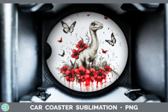 GorgeousAnimals Red Drips Car Coaster design.