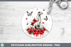 GorgeousAnimals Red Drips Keychain design.