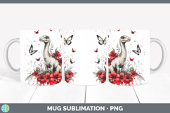 GorgeousAnimals Red Drips Mug Wrap design.