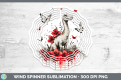 GorgeousAnimals Red Drips Wind Spinner design.