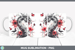 GorgeousAnimals Red Drips Mug Wrap design.
