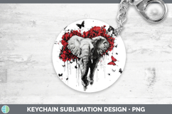GorgeousAnimals Red Drips Keychain design.