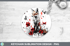 GorgeousAnimals Red Drips Keychain design.