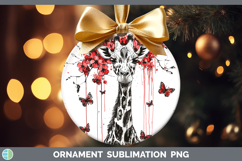 GorgeousAnimals Red Drips Ornament design.