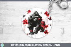 GorgeousAnimals Red Drips Keychain design.