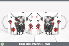 GorgeousAnimals Red Drips Mug Wrap design.
