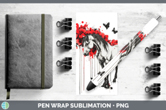 GorgeousAnimals Red Drips Pen Wrap design.