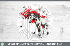 GorgeousAnimals Red Drips Wind Spinner design.