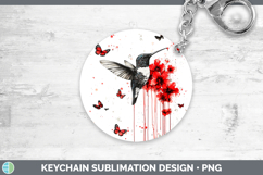 GorgeousAnimals Red Drips Keychain design.